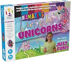 The Amazing WaxiDoodles – Reusable Modelling Sticks for Kids | Creative 3D Building & Activity Kit | Educational Craft Toy for Ages 3+ (Unicorn)