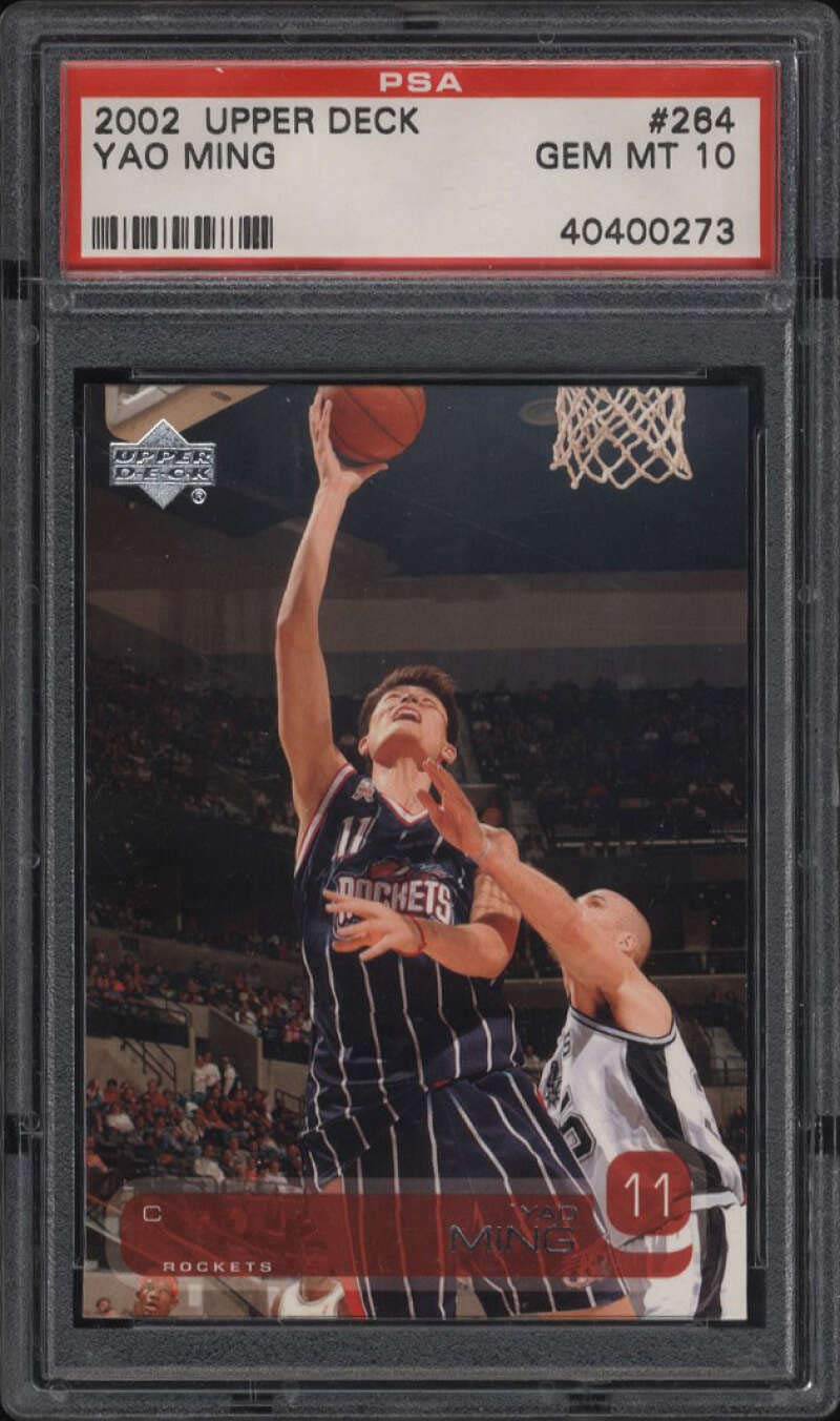 Amazon.com: 2002 Upper Deck #264 Yao Ming PSA 10 Gem Mint Rookie
