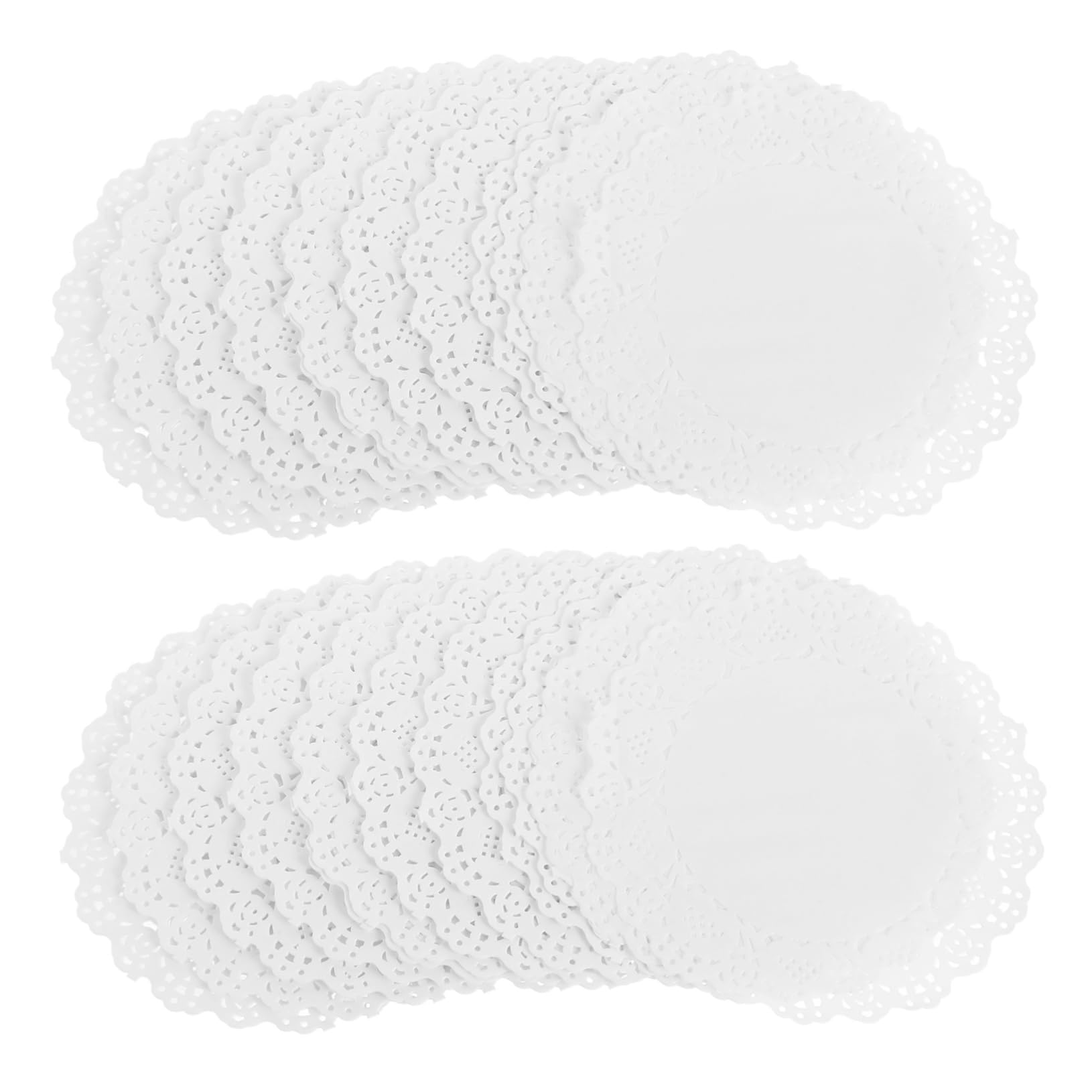 COLLBATH Round Paper Doilies 7.5 Inch Vintage Lace Design Perfect for Table Decor Desserts