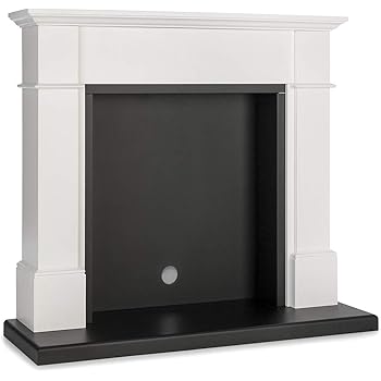 Elegante Kaminumrandung Kaminumbau Kaminkonsole MDF Weiß geeignet für