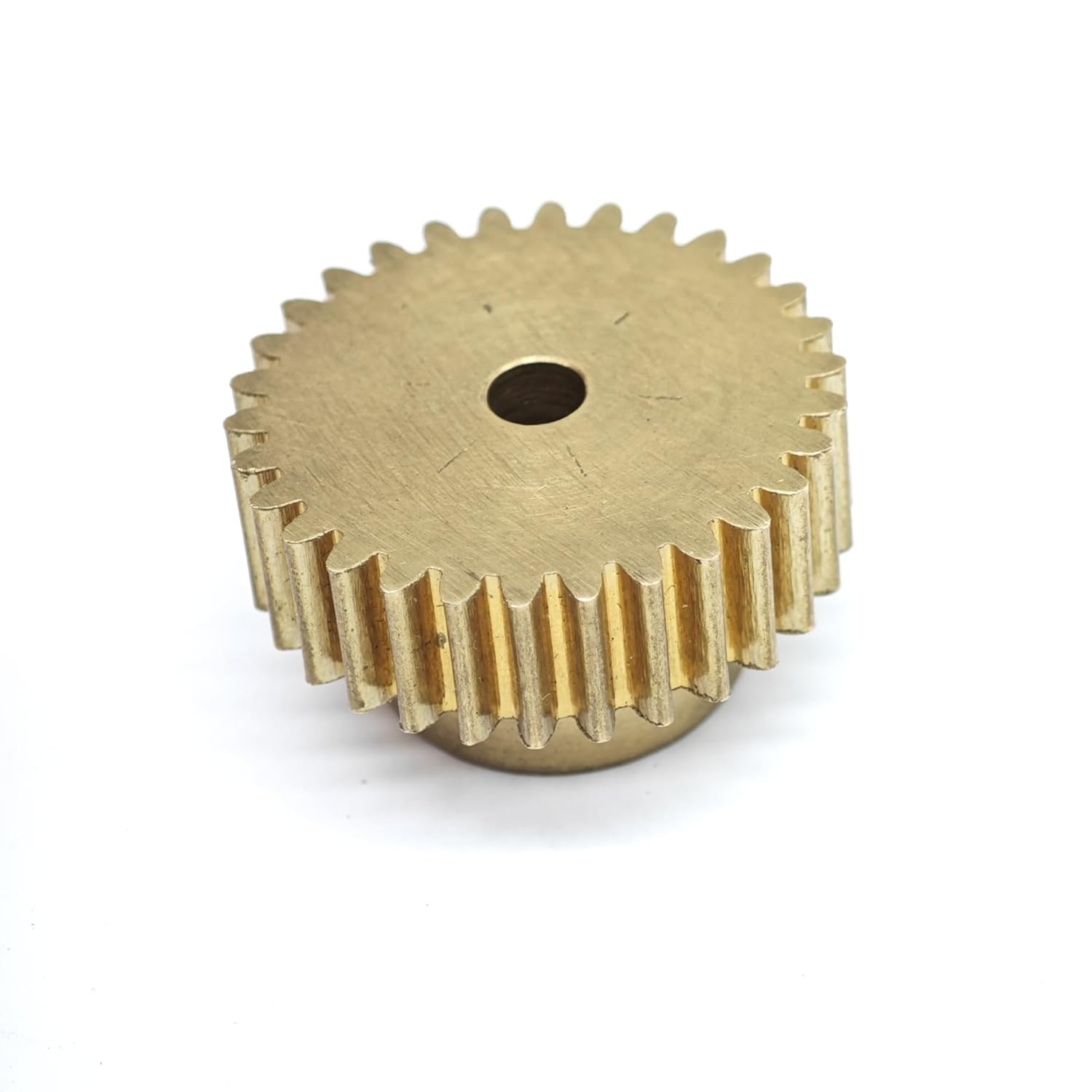 Copper 0.6M 82T Spur Gear with Step 0.6 Module 82 Teeth Cylindrical Drive Gear Straight Teeth Spur Pinion Mechanical(4mm bore)
