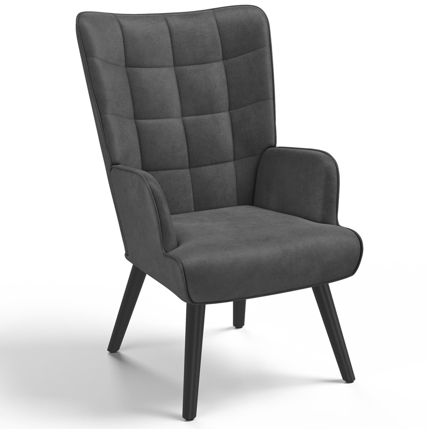 Fauteuil Rembourré Tissu Violet - TEODORE