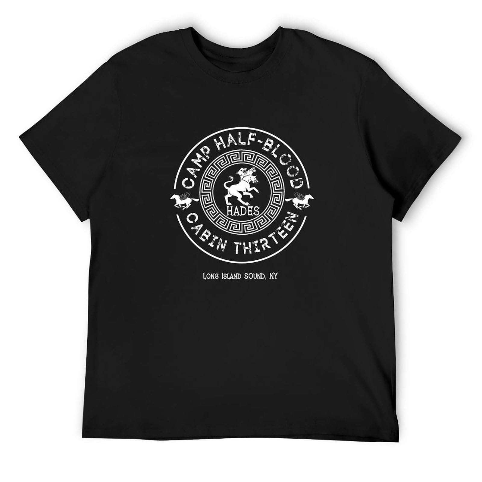 KAQlMAO Cabin Thirteen Hades Percy Jackson Camp Halfblood 15Casual Round Neck T Shirt Black XL