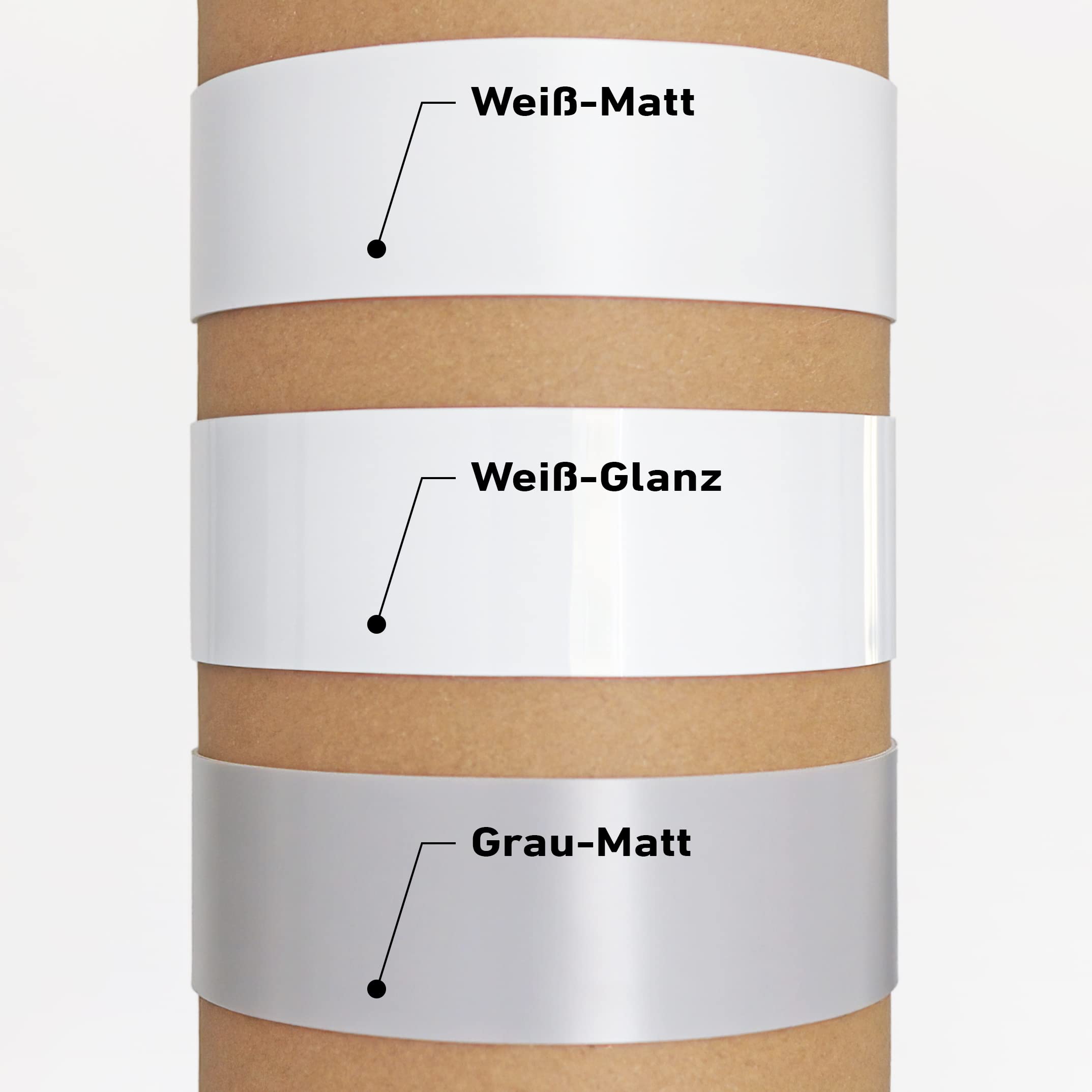 Kraftboss - Fensterleiste » WEISS-MATT « 5 Rollen, Breite 50mm, Flachleiste, Profilleiste, Abschlussleiste, Kunststoffleiste, Zierleiste, Kantenschutz, Wandschutz, Deckenleiste