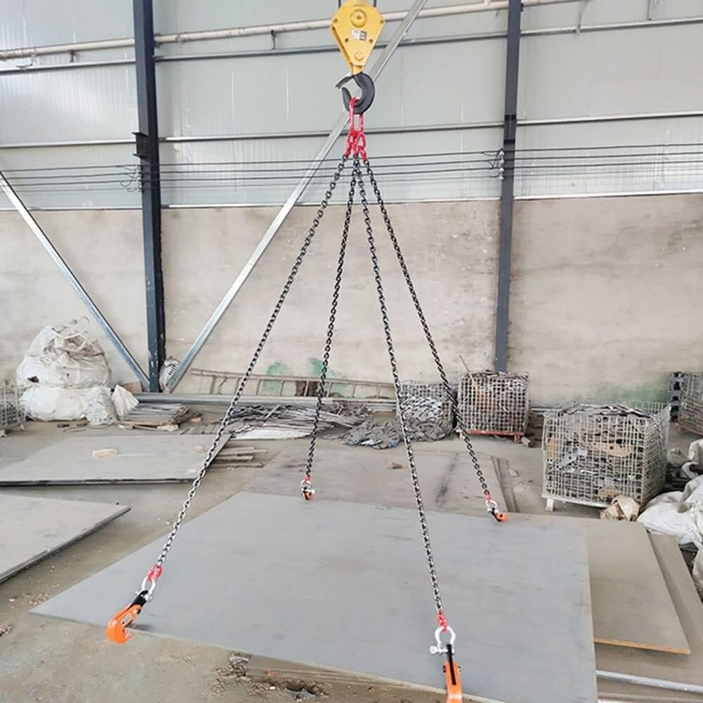 Abrazadera industrial for placas de acero de aleación pesada con resorte fijo, abrazadera de elevación vertical de placas de 1 a 5 toneladas, separador de placas de acero(4400lbs)