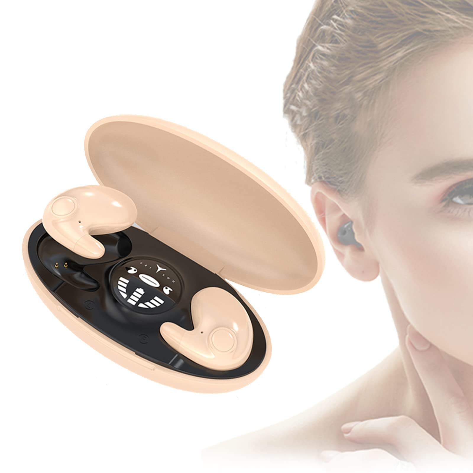 Invisible Sleep Wireless Earphone Ipx5 Waterproof, Invisible Earbuds Wireless Bluetooth, Ipx5 Waterproof Bluetooth Earbuds (Skin Color)