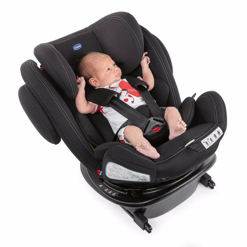 Chicco Unico Plus Auto Kindersitz 360° Drehbar 0-36 kg ISOFIX, Verstellbarer Kindersitz Gruppe 0-3 von 0-12 Jahren, Verstellbare Kopfstütze, Seitenschutz und Säuglingseinsatz