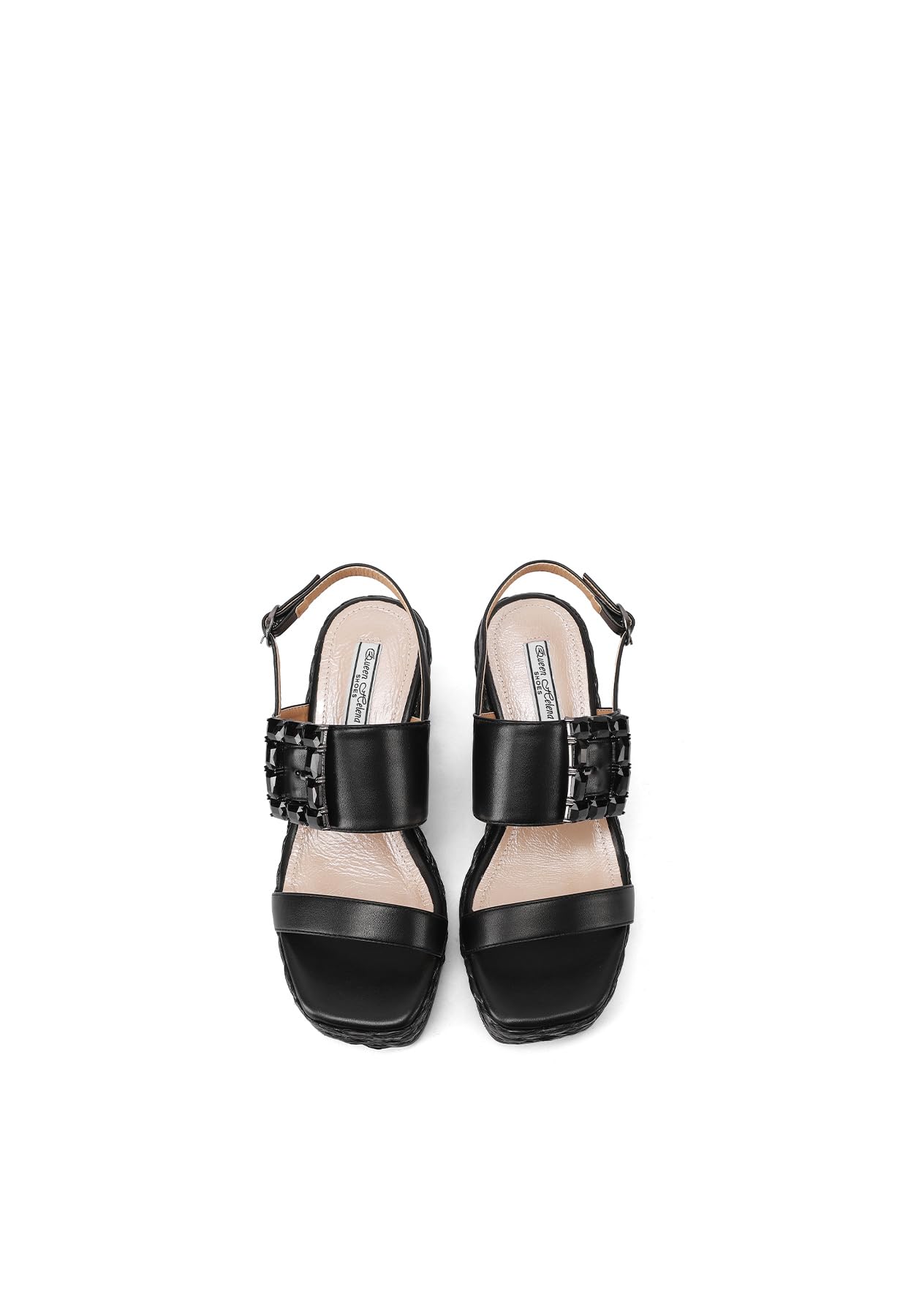 QUEEN HELANA Zeppe Sandali con Cinturino alla Caviglia Donna ZM9956