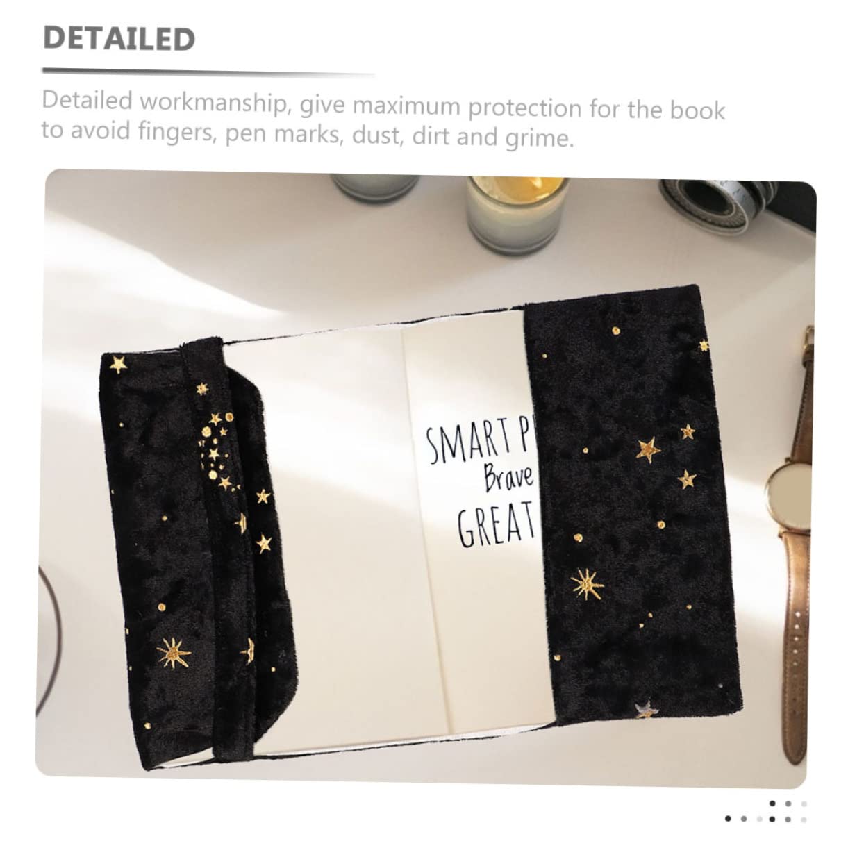 EXCEART 3piezas Cubierta De Libro De Tela Diseño Elegante Protector De Notas y Diarios Funda De Tela Lavable Para Estudiantes Protección Contra Marcas y Suciedad