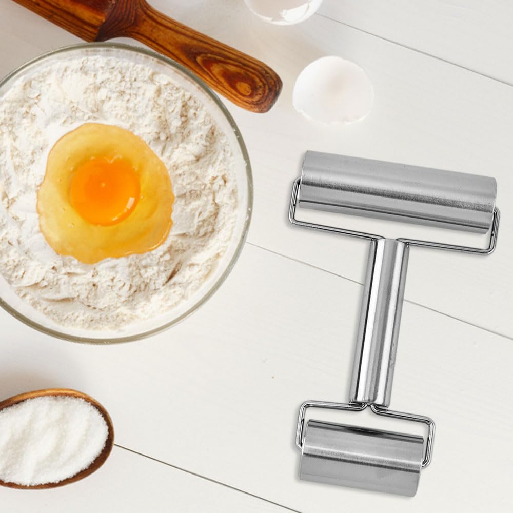 Rouleau à Pâtisserie En Acier Inoxydable - Parfait Pour Pizza, Biscuits Et Fondant