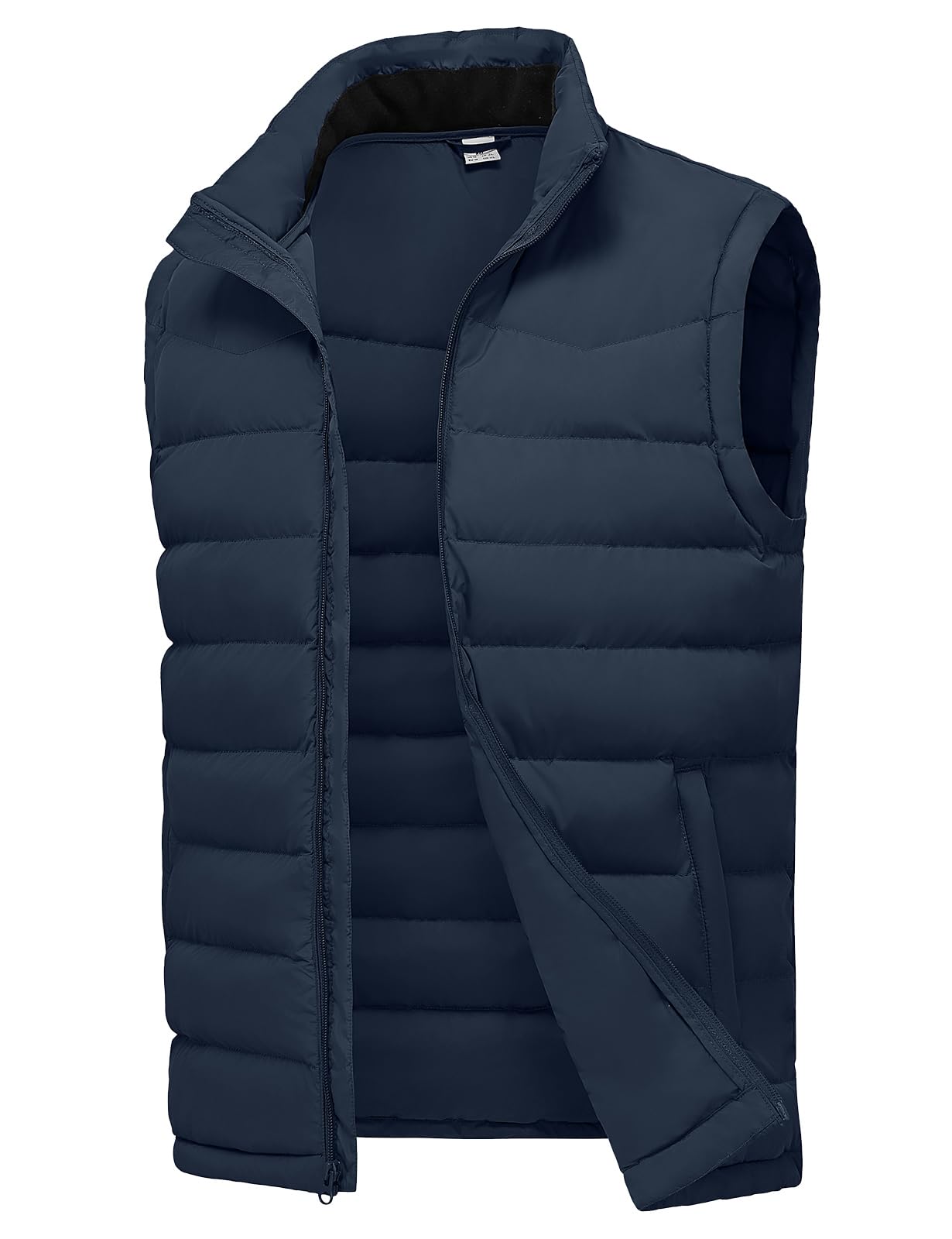 tbmpoy Men's Puffer Vest Lightweight Zip Up Sleeveless Jackets Outdoor Puffy Winter Insulated Outerwear for Running Golf-picture-43