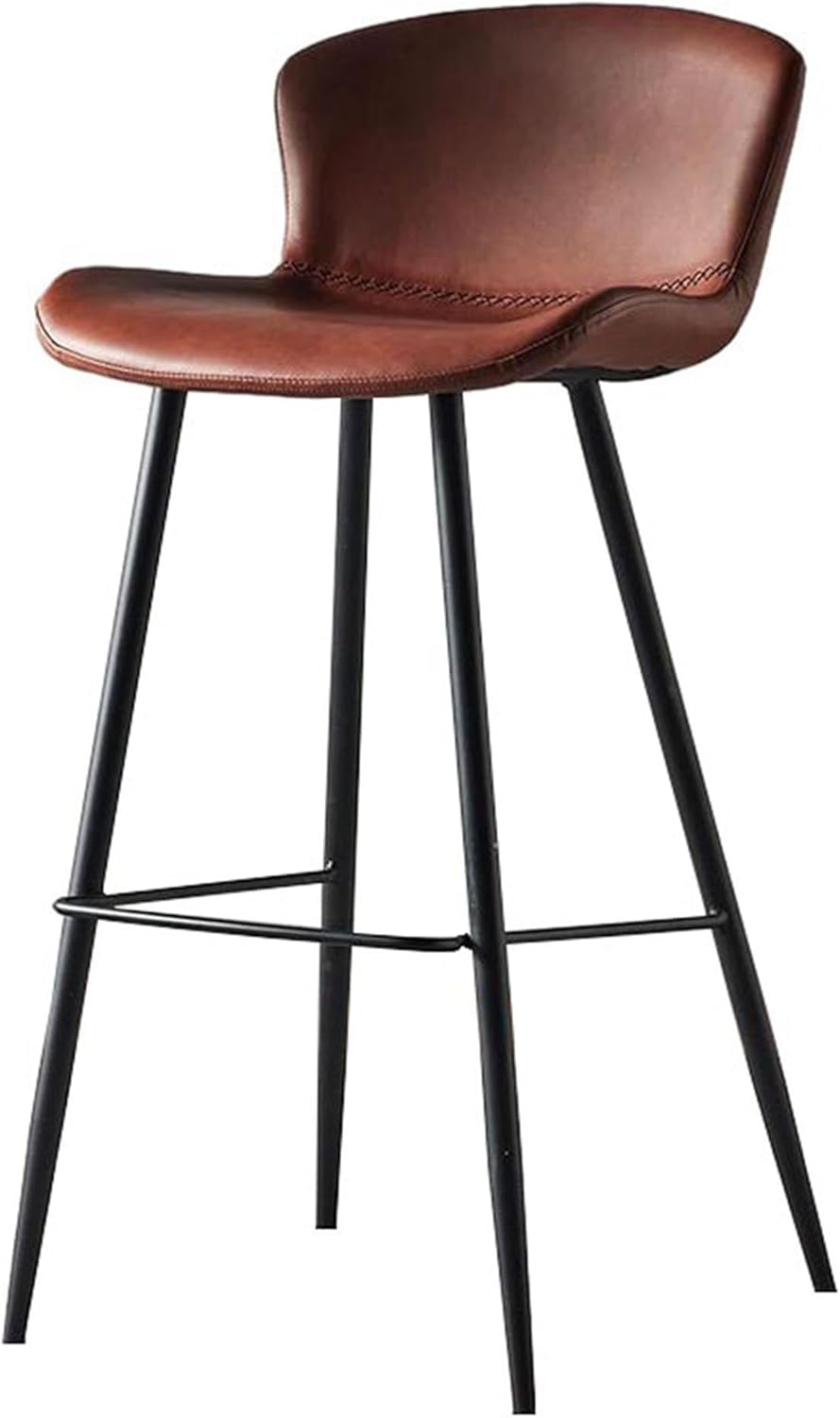 FLEPYHB Bar Stools for Kitchen, Breakfast Bar Stool, Leather Modern Bar