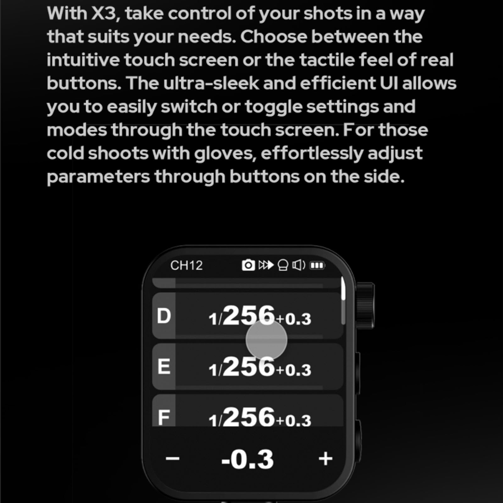 GODOX X3-S Pantalla táctil TTL Disparador de Flash inalámbrico para Sony, 2,4 GHz inalámbrico, sincronización de Alta Velocidad, transmisor TTL Speedlight para cámaras Sony (TTL autoflash)
