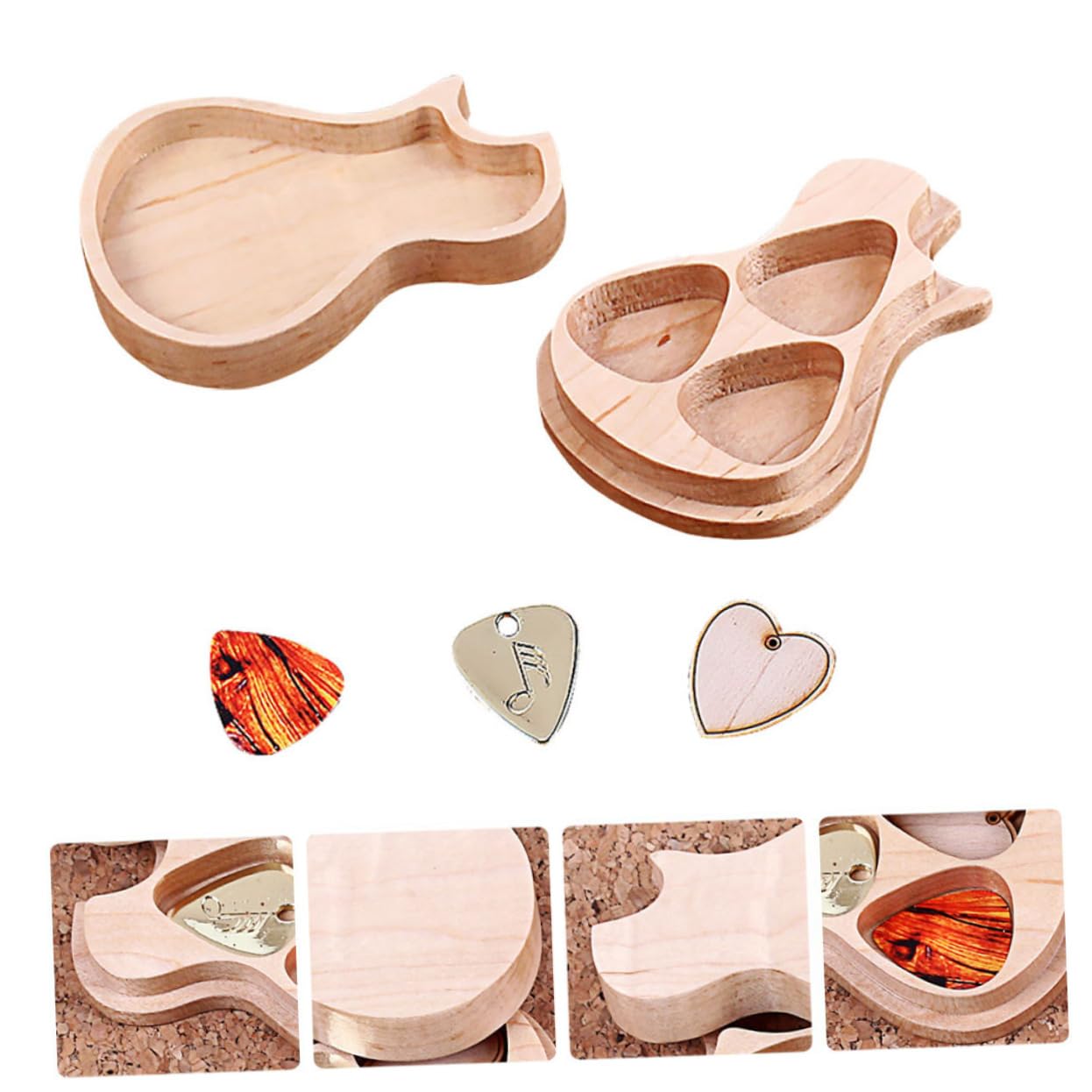 ifundom 3sätze -Gitarren-Pick-Box Mit Plektren Praktische Aufbewahrung Für Gitarristen Und Musikliebhaber Stilvolles Design Langlebig Und Leicht Zu Transportieren Für Akustische Gitarre