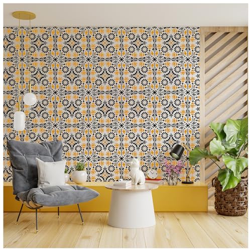 Image of Kayra Decor Country Floral Stencils for Wall Painting - Pack of 1, Sheet Size 24 x 24 inch /Design for Wall Painting 22 x 22 inch - Large