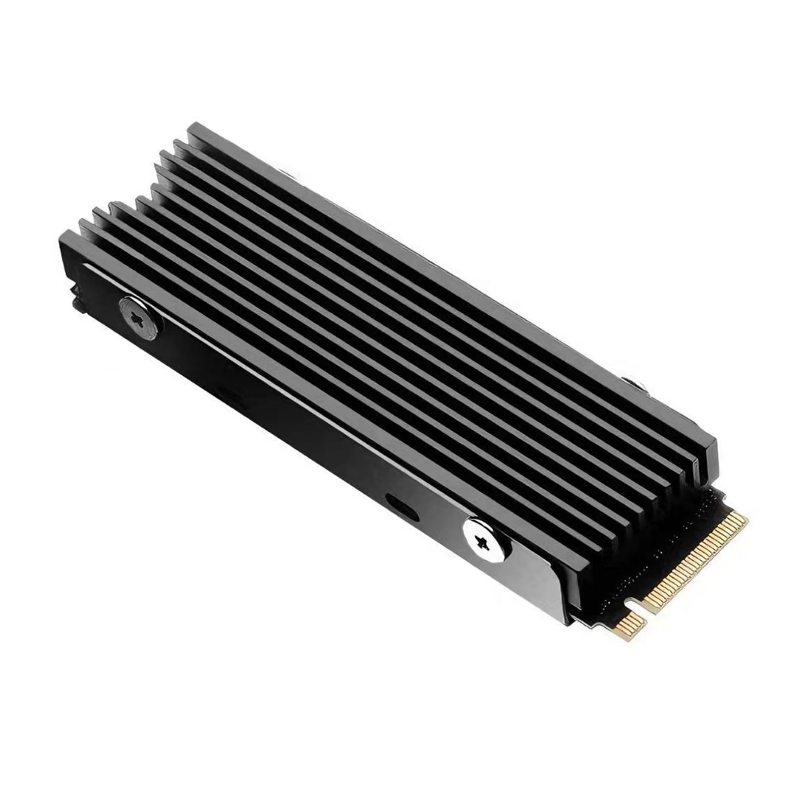BLOOPIC M.2 2280mm SSD両面ヒートシンク 熱暴走対策 簡単取り付けで確実固定 ssd ヒートシンク アルミニウム PC/PS5/PS5 Slimへの取り付けに適しています （ブラック）