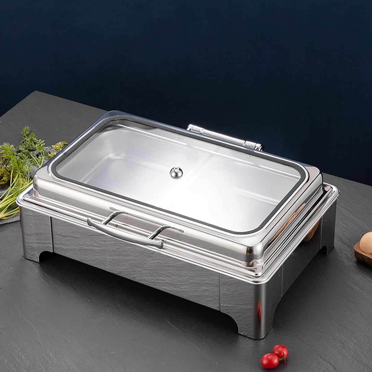 9L Stufa a Buffet in Acciaio Inox con Finestra visibile Flip Cover Forniture per ristoranti dell'hotel, Server a Buffet,B