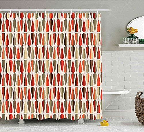 BUZRL Ornaments Hydrangeas Romantic Flowers with Cream Color Baroque Bathroom Decorations for Her Special Collection Art Nouveau Design Decor Lilac and Pink Tones Fabric Shower Curtain