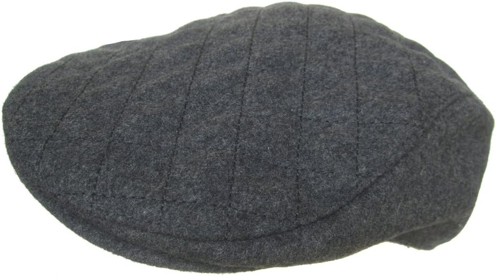 Brooklyn Hat CoButcher Quilted Wool Ivy Cap (Grey - Medium/Large)