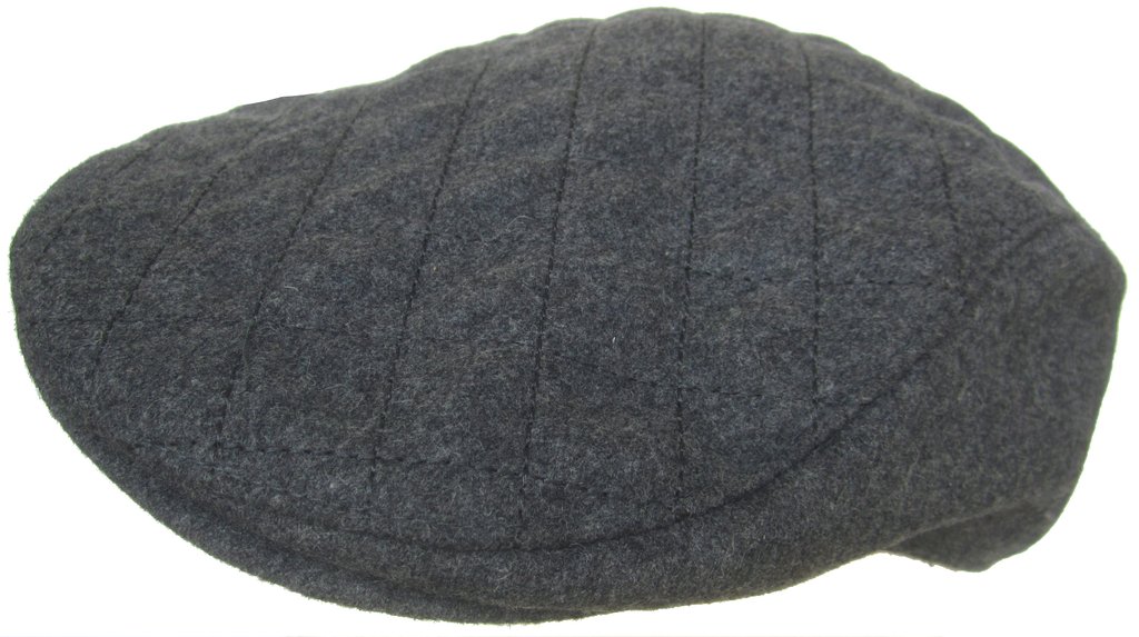 Brooklyn Hat CoButcher Quilted Wool Ivy Cap (Grey - Medium/Large)