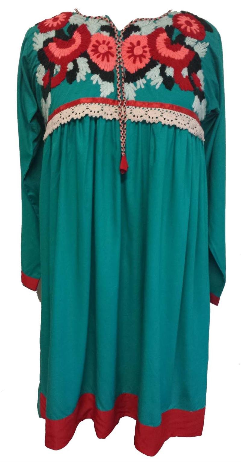 HilalPlaza Long Sleeved Embroidered Ladies Tunic Top Blouse
