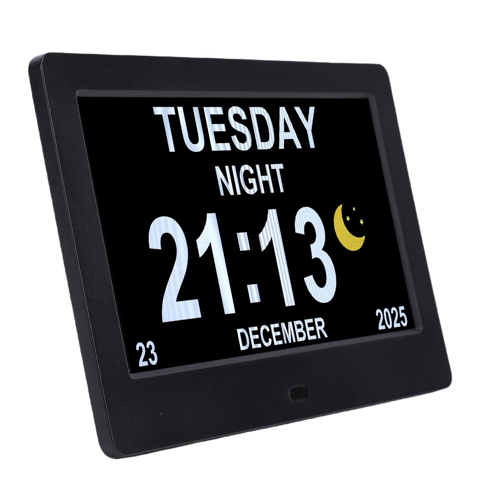 Orologio Calendario Digitale ABS Display Elettronico da 7 Pollici con Datario con Telecomando Oscuramento Automatico 3 modalità di Visualizzazione per Anziani in Aula e Ufficio Domestico
