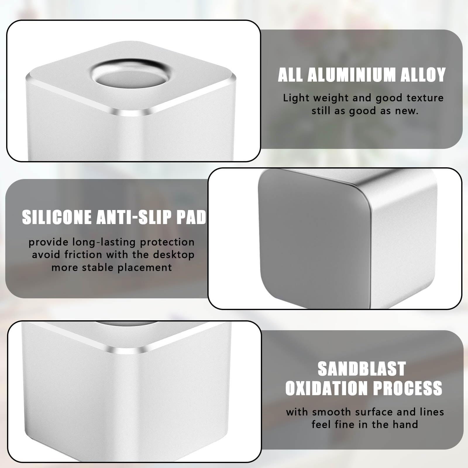 Stifteköcher Stifte Halter Stiftständer aus Metall, Einzelstifthalter Aluminium for den Schreibtisch Schreibtisch-Organizer(Grey)