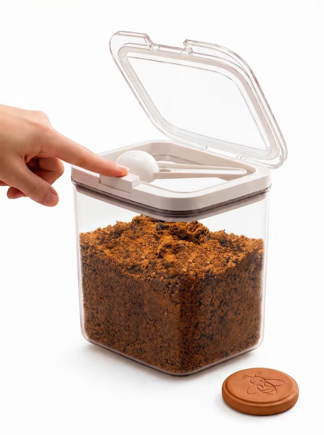 HISSATE 2 Quart Brown Sugar Keeper Container