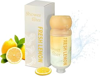 ZuanXin Vitamin C Shower Filter for Hard Water, Aromatherapy Softener Purifier, Easy Installation,Brighter Skin & Hair, Chlorine Free, Suitable for any shower head (Refreshing Lemon)