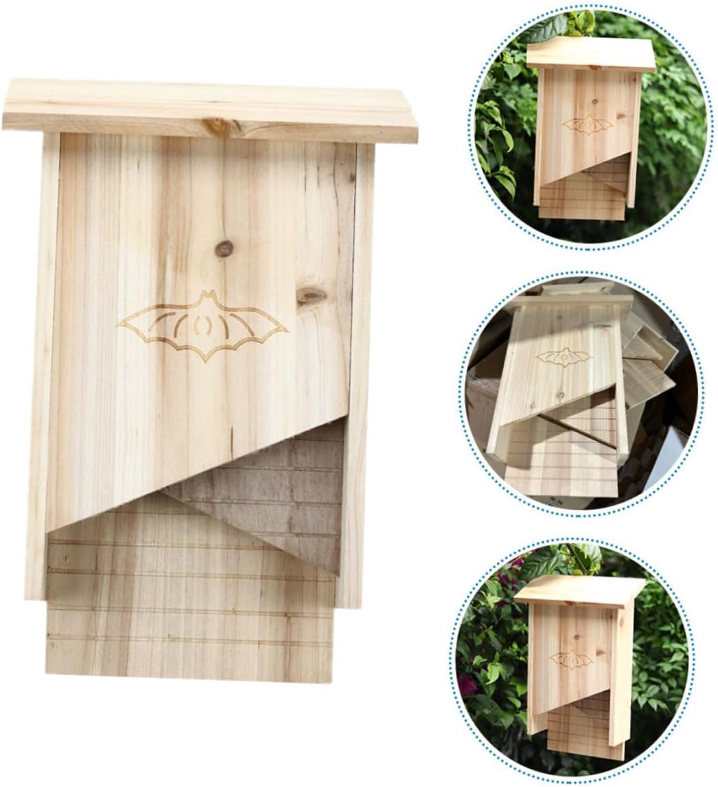 Bat House Outdoor Pet Shelter for Bats Easy to Install and Maintain Lightweight Design for Courtyard and Backyard Use