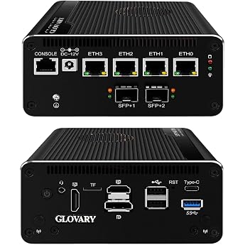 13th Gen U300 Mini PC Firewall Appliance Dual 10GbE 82599ES SFP+ 4 x i226V 2.5GbE LAN OPNsense Hardware Barebone TypeC 10Gbit Home Lab