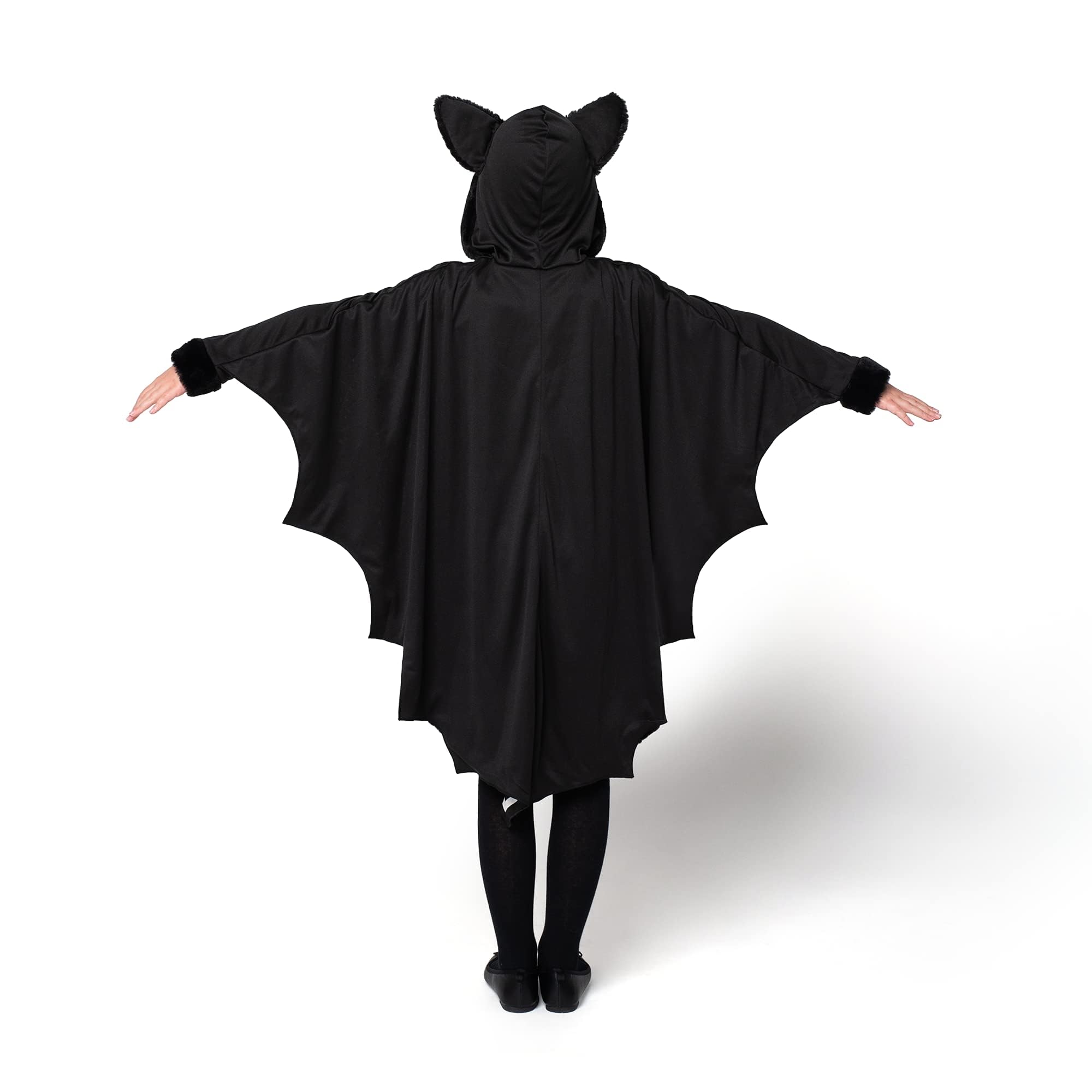 IKALI Kids Girls Vampire Bat Costume - Gothic Halloween Outfit With Wings & Accessories (Ages 3-12)