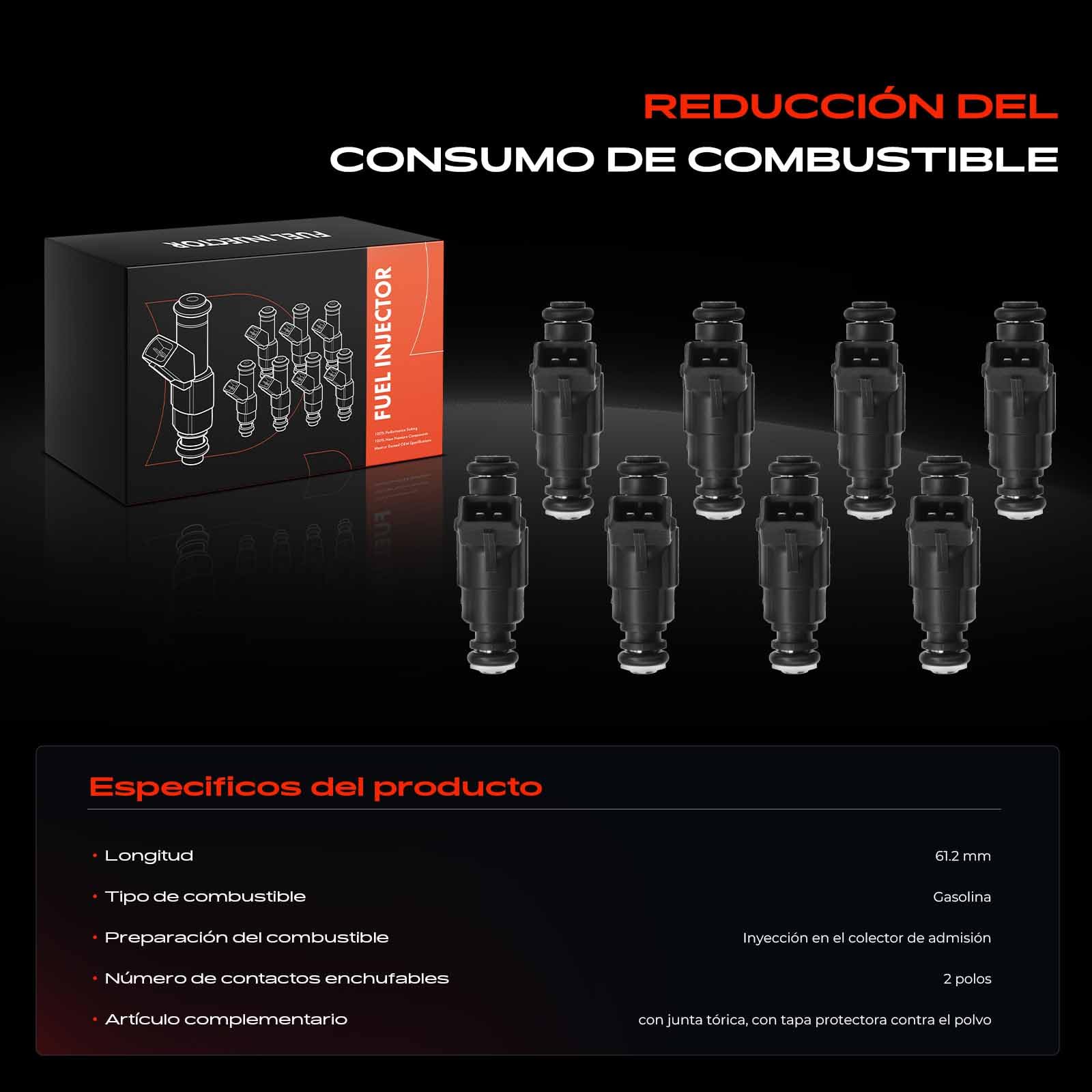 Frankberg 8 boquillas de inyector de combustible 0280156101 | Compatible con: C.a.y.e.n.n.e 9PA