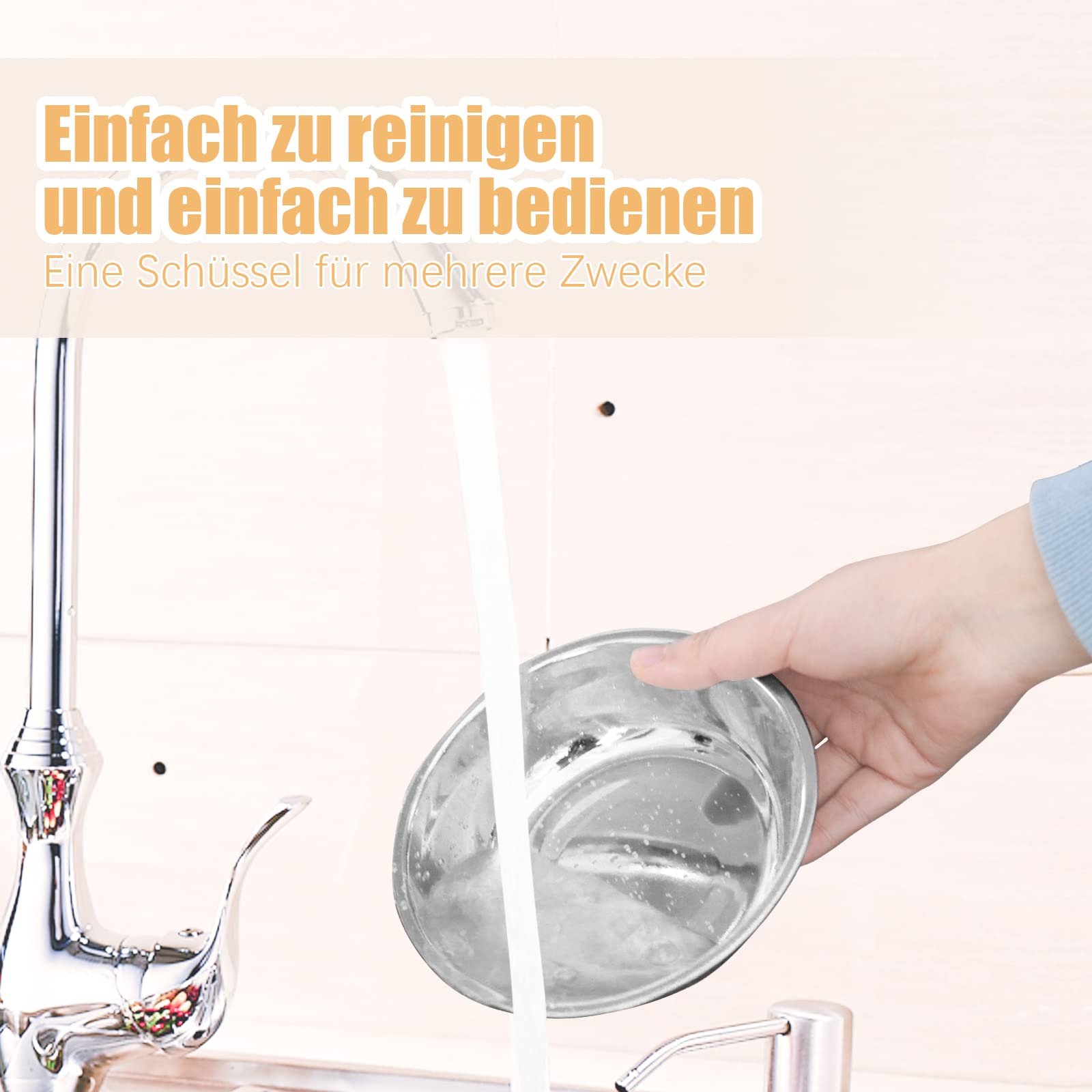 2 Ciotole In Acciaio Inox Per Gatti - Piatte, Antiribaltamento, Facili Da Pulire, 15x15x3.6 Cm