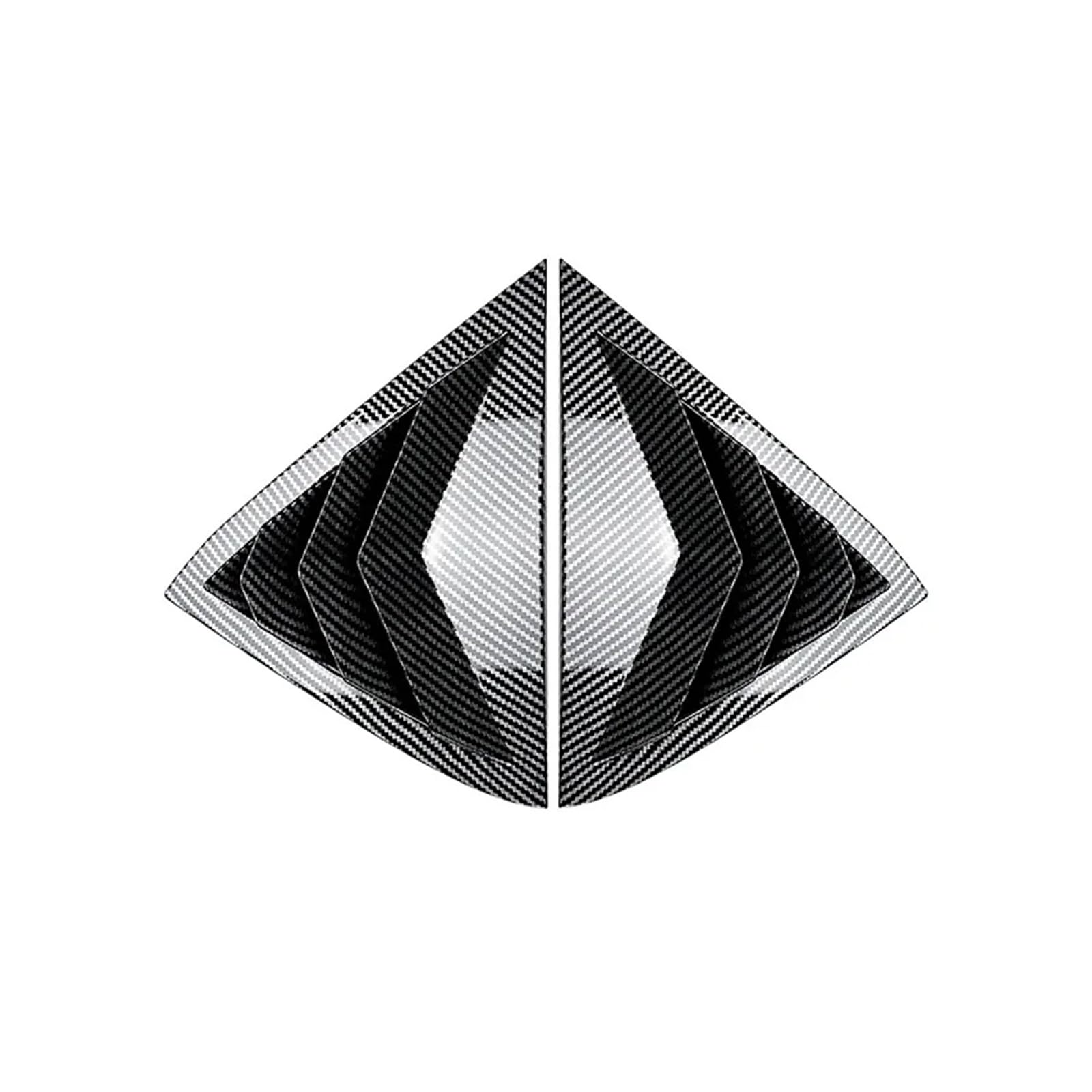 Car Rear Window Side Vent Shutter Louver Cover Trim Sticker Body Kit Compatible for Ford Compatible for Fiesta MK7 7.5 2008-2017(Carbon Look)
