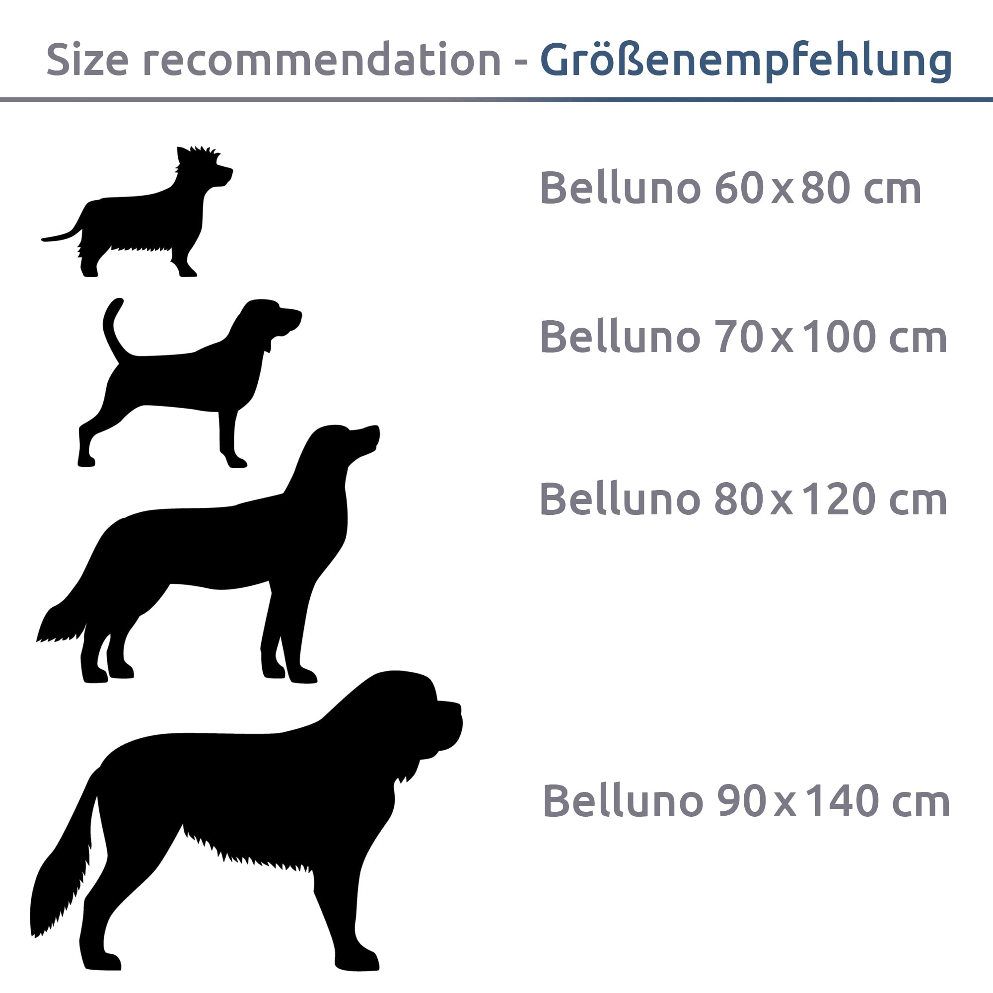 your GEAR Belluno 80 x 120 cm Cama ortopédica para Perros, Cesta para Perros, Lavable