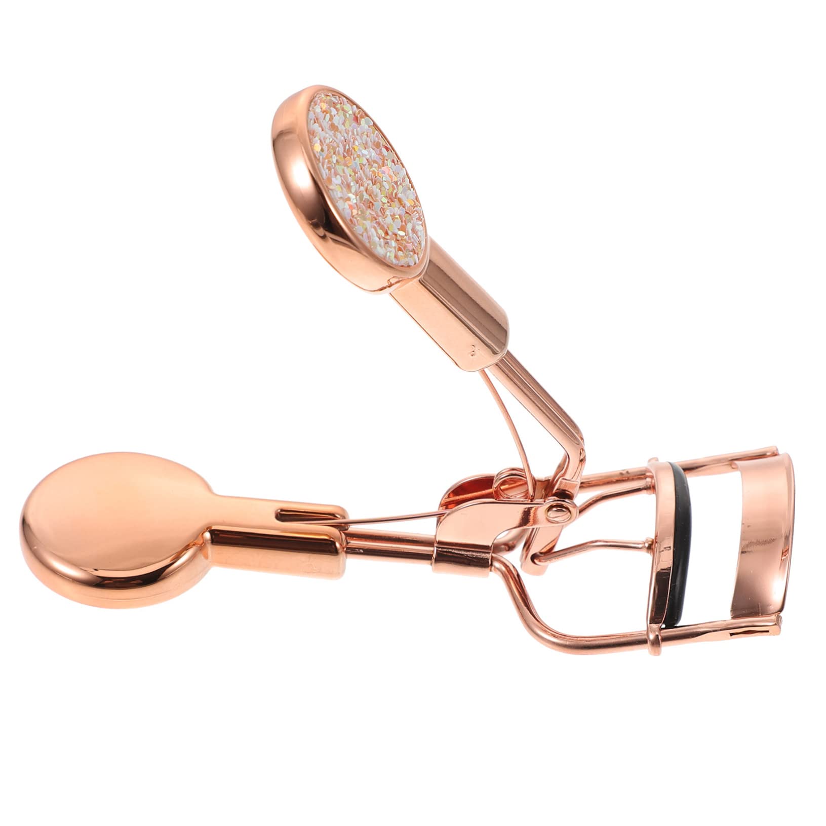 Outanaya Pro Curved Eyelash Curler Professional Makeup Tool with Glitter Design Gentle Pads for Natural Curling Present for and Friends