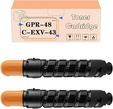 Replacement for GPR-48 C-EXV-43 Toner Cartridges Compatible for Canon Image Runner Advance 400 500if Printers, High Yield 15,000 Pages Black*2
