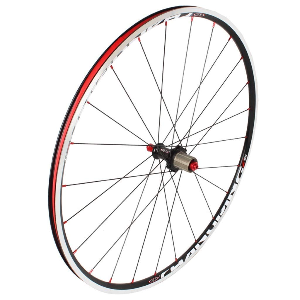 Juego de Ruedas de Bicicleta 700c para Bicicleta de Carretera llanta de aleación de Doble Pared C/V Freno 7-11 buje de Tarjeta de Velocidad rodamiento Sellado QR