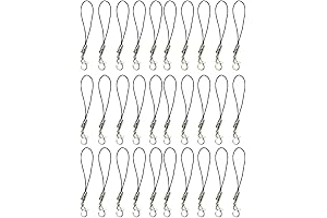 KCKEYS 30 Pcs Black Finger Lanyard Charm Hook For Phone