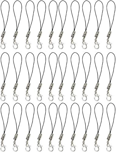 30 cordones para mochila para teléfono celular, cierre de langosta para mochila, broche de hebilla, cuerda de correa para teléfono celular, cadena
