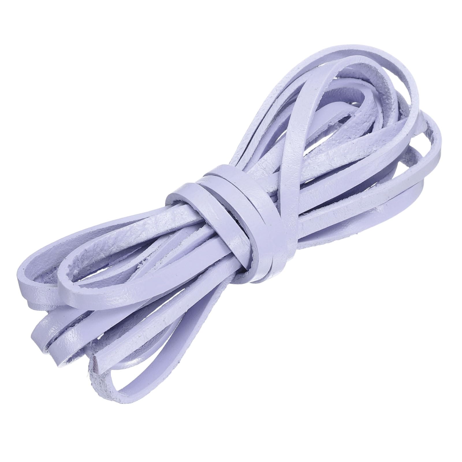 sourcing map Flat Leather Cord, 3.3 Yard 5mm Leather String Strips Lacing for DIY Crafts Making Bracelet Purse Strap, Purple