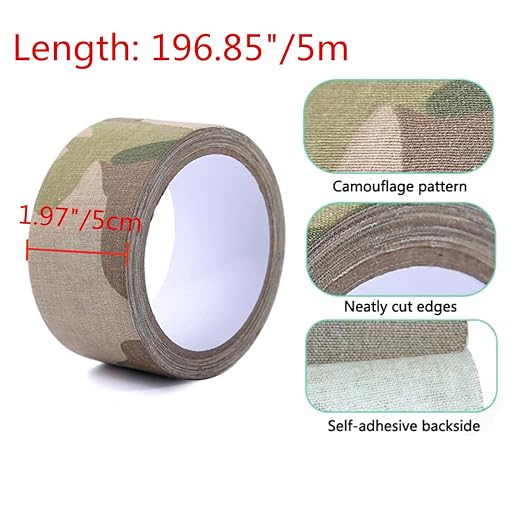 Cinta Adhesiva de Camuflaje Autoadhesiva 5cm x 5m miniatura 2