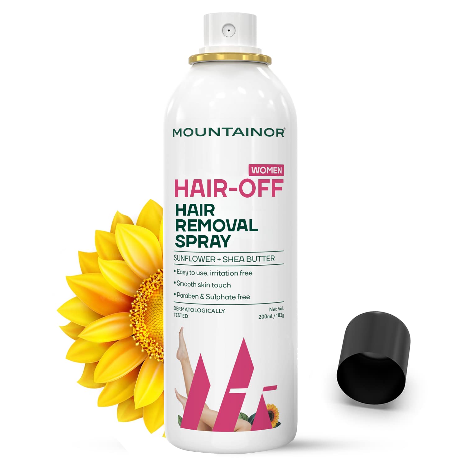 MOUNTAINOR Hair Removal Cream Spray for Women (200ML) Painless Hair