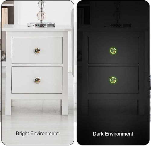 Miniatura 3 de 4 Packs Tomato Soup Recipe Menu Chalkboard Design Fluorescence Crystal Glass Cabinet Knobs Drawer Handles for Kitchen Cabinets Dresser Cupboard