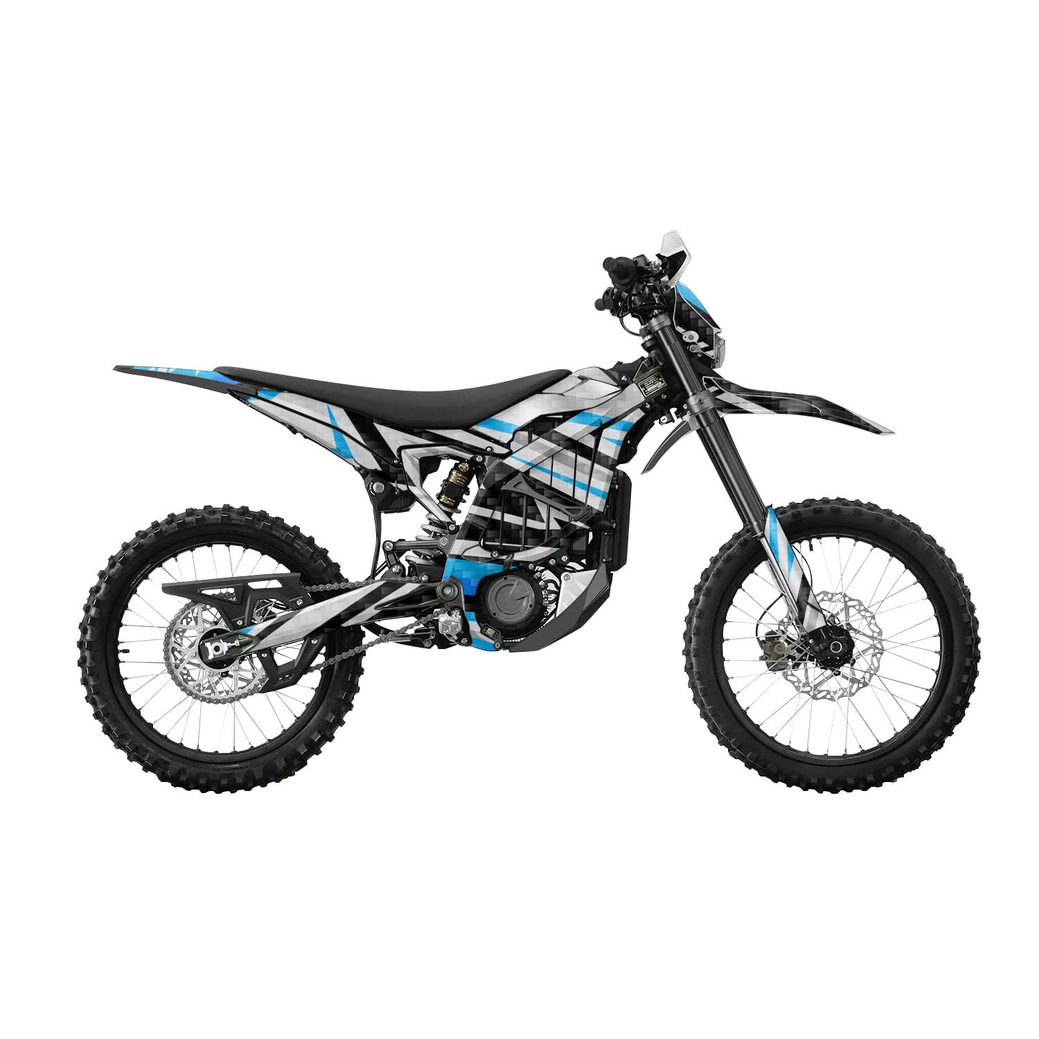 Carbon Fiber Surron Ultra Bee Graphics Kit Wrap - Wild Glacier - Sur-Ron Skin - Premium 3M Vinyl Protective Wrap Decal Cover - Easy to Apply | Crafted in The USA by MightySkins