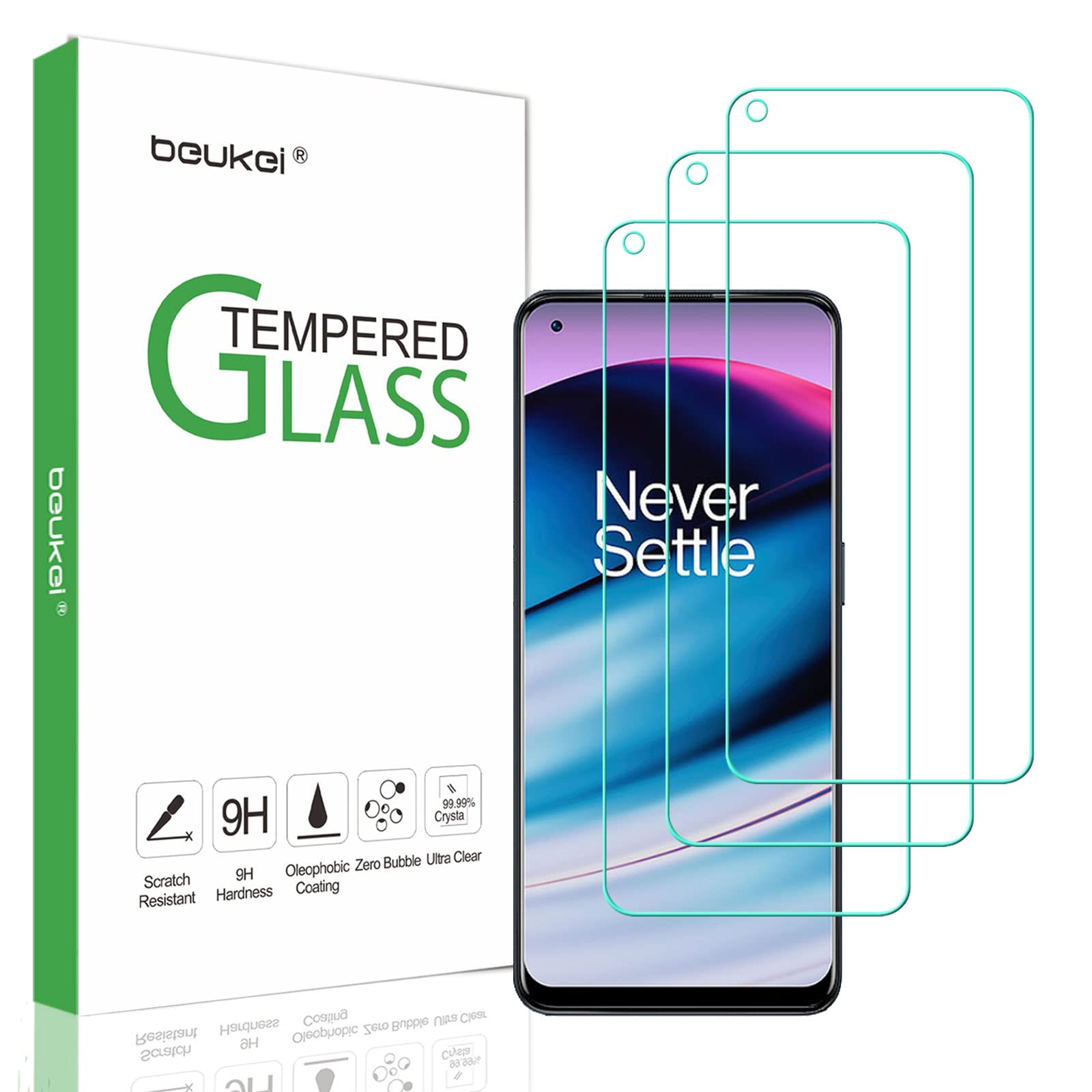 (3 Pack) Compatible for OnePlus Nord N20 5G Screen Protector Tempered Glass,Touch Sensitive,Case Friendly, 9H Hardness