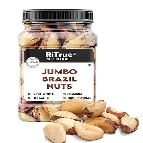 A.I.M. RiTrue - Nueces de Brasil orgánicas seleccionadas a mano - 8.82 oz - Fruta seca rica en selenio - Nuez de Brasil premium