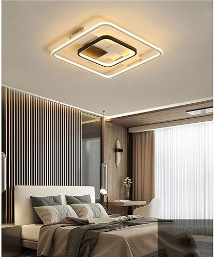 Miniatura 9 de MCWYH Lámpara de techo LED de 45 W, con control remoto, brillo regulable, 3000-6000 K, lámpara de techo moderna de montaje empotrado para sala de