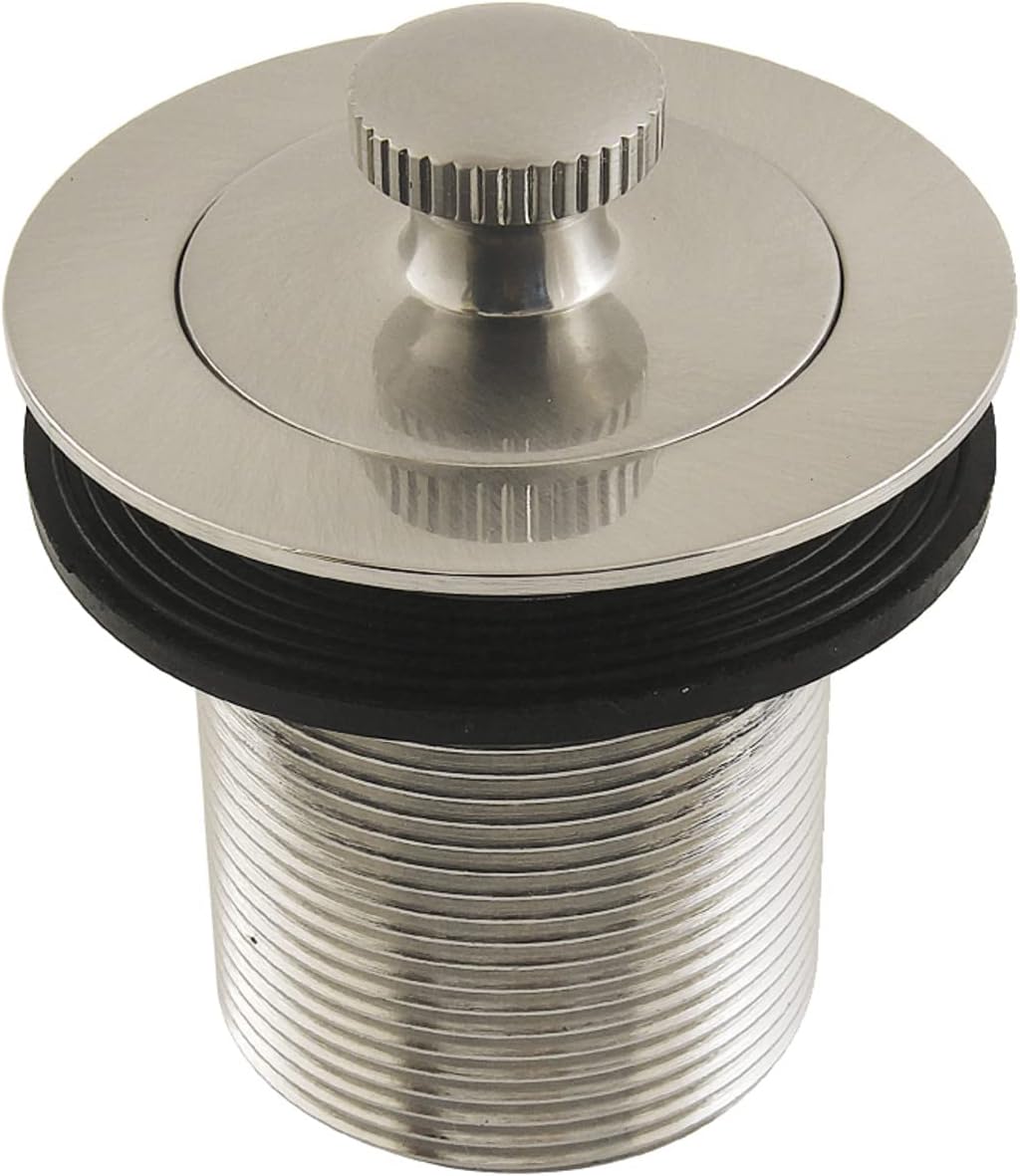 Kingston Brass DLT20SN 1-1/2" Lift and Turn Tub Drain with 2" Body Thread, Brushed Nickel